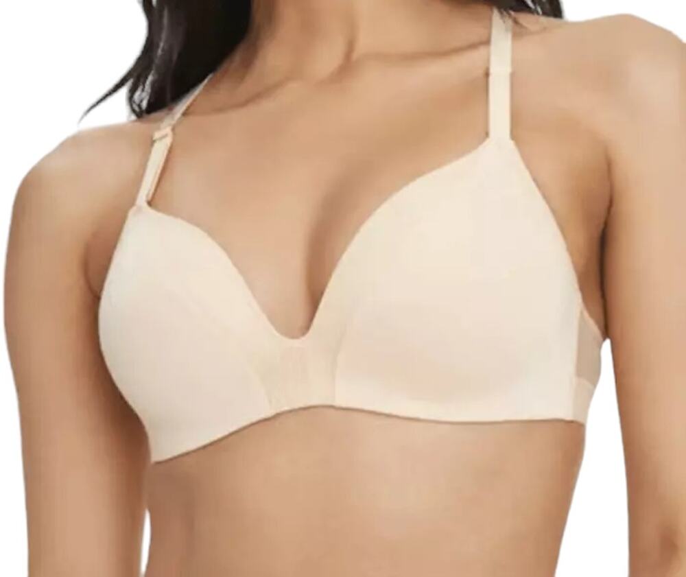 Lively All-Day Deep V No-Wire Toasted Almond Wirefree Bra Size 36DD